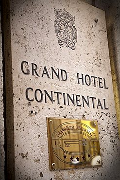 Entrance, Grand Hotel Continental, Siena, Tuscany, Italy