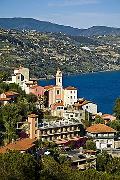 Village view, Mortola inferiore, Ventimiglia, Liguria, Italy