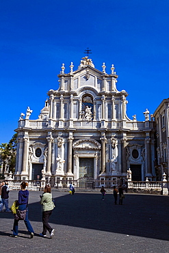 Duomo square, Catania, Sicily, Italy, Europe