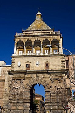 Porta Nuova of Normanni Palace, Palermo, Sicily, Italy 