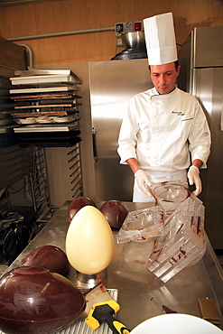 Mould, Easter egg preparation, Bar Centrale, Lecco, Lombardy, Italy