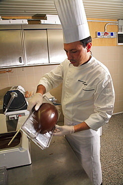 Mould, Easter egg preparation, Bar Centrale, Lecco, Lombardy, Italy