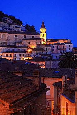 Night village view, Maratea, Basilicata, Italy 