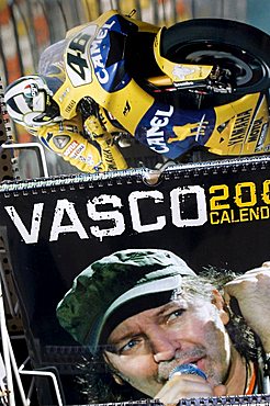 Valentino and Vasco Rossi poster, Urbino, Italy