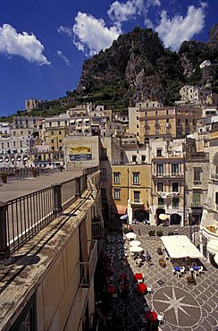 Cityscape of Atrani, Amalfi coast, Campania, Italy.