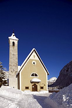 Church, Fontanazzo, Fassa Valley, Trentino Alto Adige, Italy