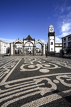 Gonçalo Velho Cabral square, Ponta del Gada, Sao Miguel Island, Azores, Portugal, Europe