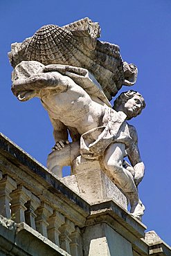 Detail,  La Fontana di Eolo fountain, Reggia di Caserta park, Caserta, Campania, Italy, Europe