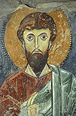 Jesus, mural, San Pietro a Corte church, Salerno, Campania, Italy