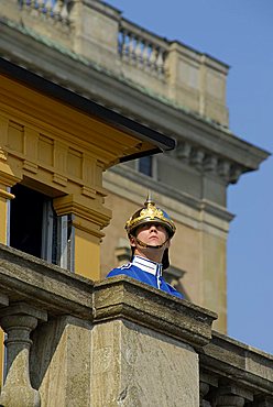 Guard at the Stockholm Palace Kungliga Slottet, official residence of the Swedish monarch, Stockholm, Sweden, Scandinavia, Europe