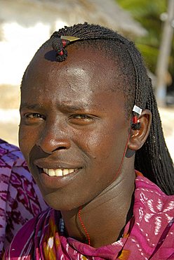 A Maasai tribesman, Zanzibar, United Republic of Tanzania, Africa