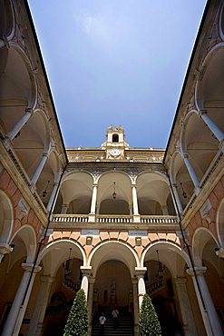 Town Hall courtyard, Via Garibaldi, Strade Nuove, Rolli Palaces, Genoa, Ligury, Italy