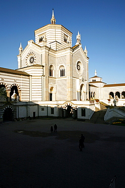 The Famedio entry building, Monumental Cemetery, Architect Carlo Maciachini, Milan, Lombardy, Italy, Europe 