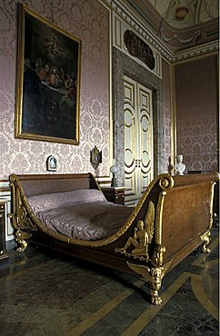 Royal bedroom, Reggia di Caserta, Caserta, Campania, Italy