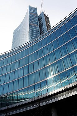 Façade, Palazzo della Regione new building, designed by Pei Cobb Freed & Partners, Milan, Lombardy, Italy, Europe