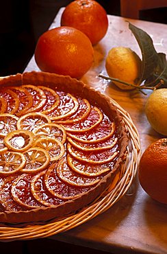 Orange pie, Marcucci winery, Pietrasanta, Tuscany, Italy