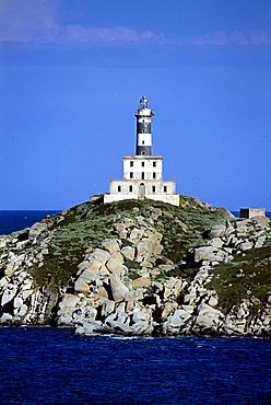 Lighthouse, Cavoli island, Villasimius, Sardinia, Italy