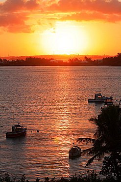 Sunset on Somerset Long Bay, Somerset Island, Bermuda, Atlantic Ocean, Central America