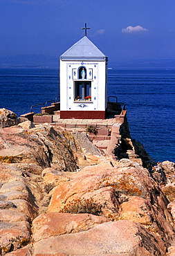 Virgin Mary statue, La Maddalena, Sardinia, Italy 