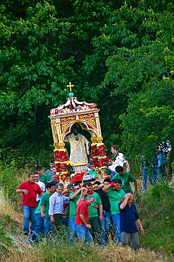 Religious procession, Saint Filippo feast, Roccafiorita, Sicily, Italy