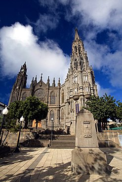 The neo-Gothic Parish Church of San Juan Bautista in Arucas, Northern Gran Canaria, Canary Islands, Spain, Europe 