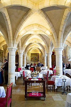 Restaurant of the Chateau de Gilly, Gilly LÃ¨s Citeaux, Bourgogne, Burgundy, France, Europe