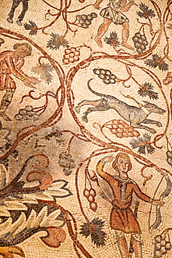 Middle East, Jordan, Lot and Procopio Mosaics, near Mont Nebo, a hidden mosaic of extraordinary beauty