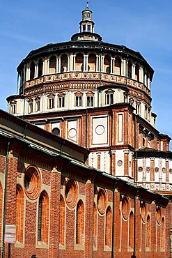 Bramante's apse, Santa Maria delle Grazie church, Milan, Lombardy, Italy