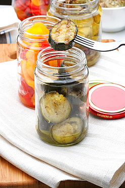 Home made courgette in olive oil, Italy, Europe