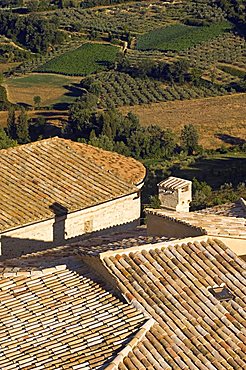 View from the Tower of Montefalco, Umbria, Italy, Europe