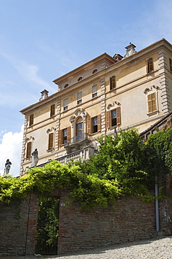 The castle of Gancia family, an aristocratic residence built on the ruins of the imposing fortress erected in the year 1000, Canelli, Asti,  Piemonte, Italy, Europe