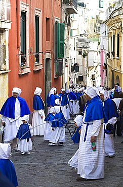 Holy Friday procession, Procida island, Campania, Italy, Europe