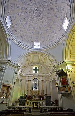 Interior, San Sebastiano church, Forio d'Ischia, Ischia island, Campania, Italy, Europe