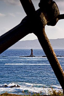 Lighthouse, Faro dello Scoglio de La Ghinghetta, Portoscuso (CI), Sardinia, Italy, Europe