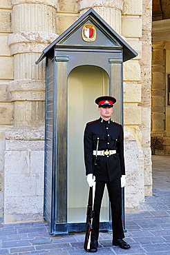 Guard at Grand Masters palace, Valletta, Malta, Europe