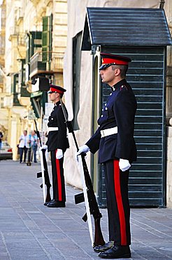 Guards at Grand Masters palace, Valletta, Malta, Europe