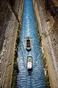 The Corinth Canal, Peloponnese, Greece, Europe