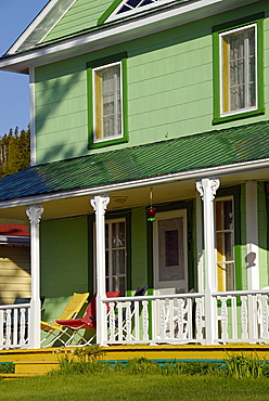 Typical wooden house, Tadoussac, Saint Lawrence estuary, La Haute-Cv¥te-Nord, Quebec, Canada, North America