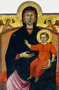 santa maria assunta church, madonna with her child, stia, italy