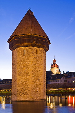 kapellbrucke and wasserturm, lucerne, switzerland