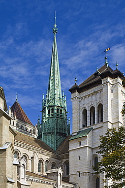 st. pierre cathedral outside, geneva, switzerland