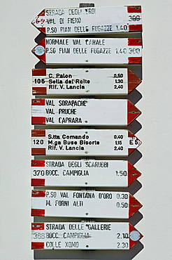 signals, pasubio mountain, italy