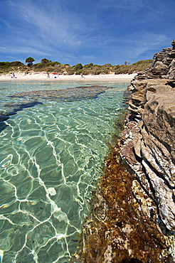 La Bobba beach, Carloforte, St Pietro Island, Sulcis Iglesiente, Carbonia Iglesias, Sardinia, Italy, Europe