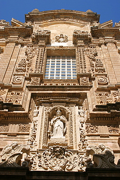 Favßade of Sant'Agata cathedral, Gallipoli, Salentine Peninsula, Apulia, Italy