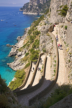 Via Krupp,Capri island,Naples,Campania,Italy,Europe.