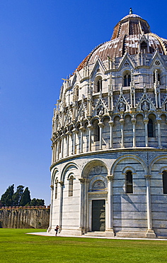 Pisa baptistry,Piazza dei Miracoli,Pisa city,Tuscany,Italy,Europe.