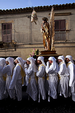 Easter religiour procession, Enna, Sicily, Italy, Europe