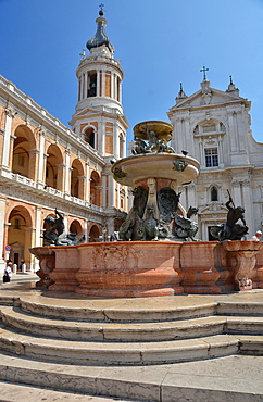 Piazza della Madonna square, Sanctuary of Madonna di Loreto, Loreto, Marche, Italy, Europe
