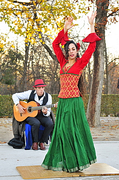 Artists in Buen Retiro Park, Madrid, Spain, Europe