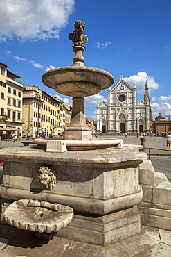 Santa Croce church in Santa Croce square, Florence, Tuscany, Italy, Europe